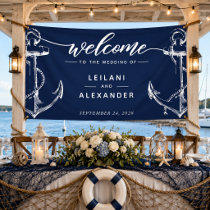 Welcome Nautical Anchor Wedding Banner