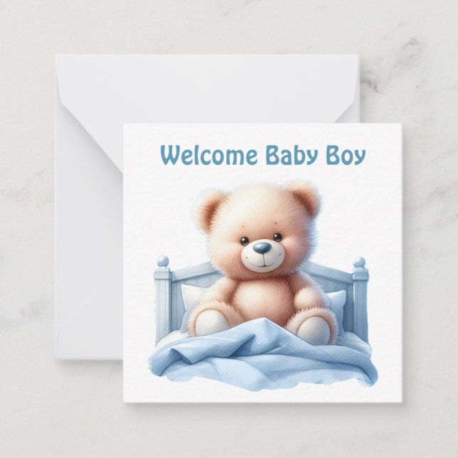 Welcome New Baby Boy Card (Front)