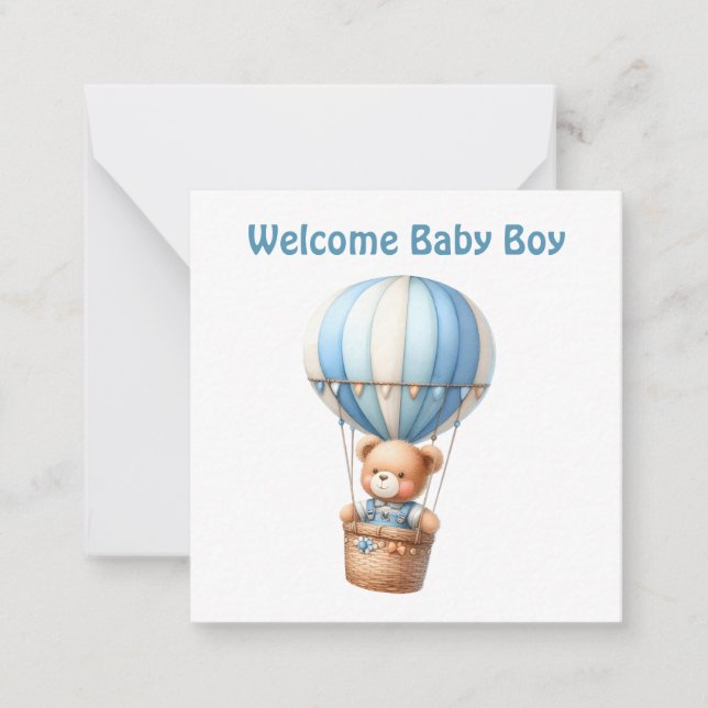Welcome New Baby Boy Card (Front)