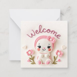 Welcome New Baby Girl Card