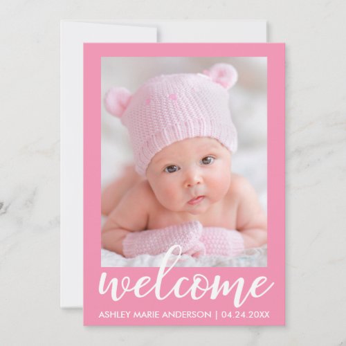 Welcome New Baby Modern Announcement