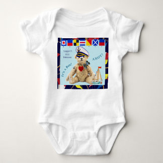 Welcome New Baby Sailor Bear Bodysuit