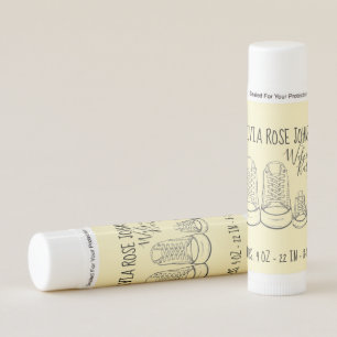 Welcome New Baby Shower Birth Announcement Shoes Lip Balm