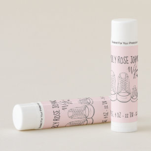 Welcome New Baby Shower Birth Announcement Shoes Lip Balm