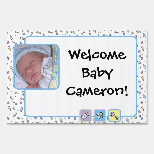 Welcome New Baby Yard Sign (Front)