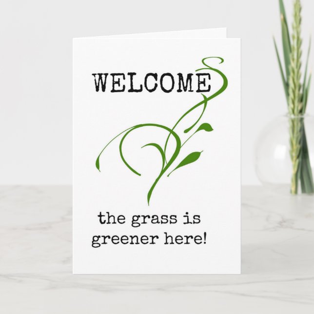 Welcome New Employee, First Day of Work Card (Front)