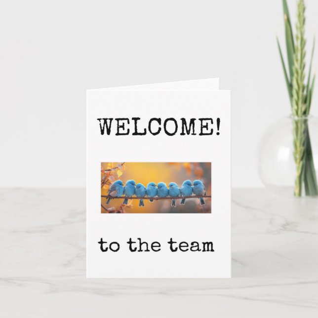 Welcome New Employee, Staff, Team Card (Front)
