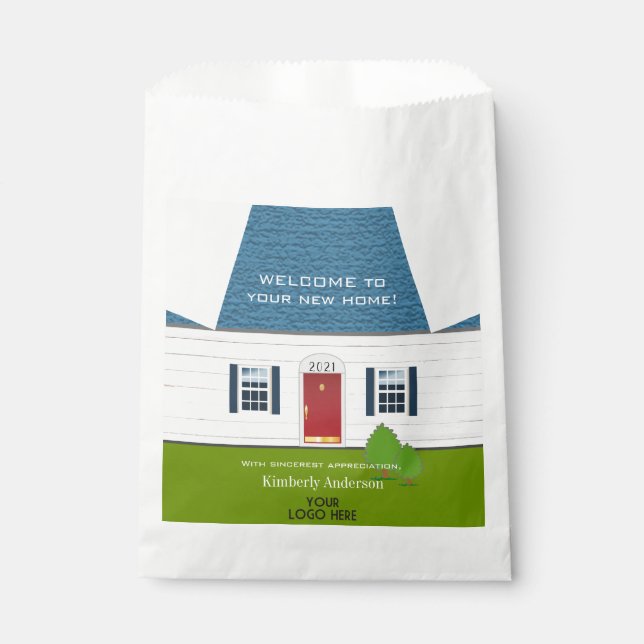 Welcome New Home Logo Client Gift House Favor Bag (Front)