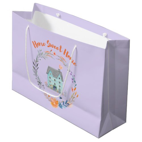 Welcome New Home Sweet Home Custom Business Name  Large Gift Bag