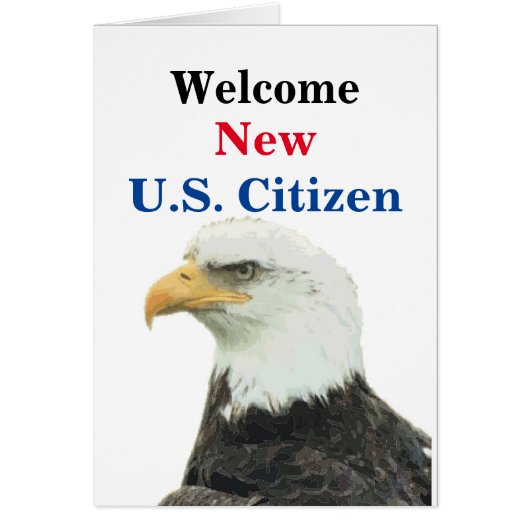 Welcome New U.S. Citizen Cards (Front)
