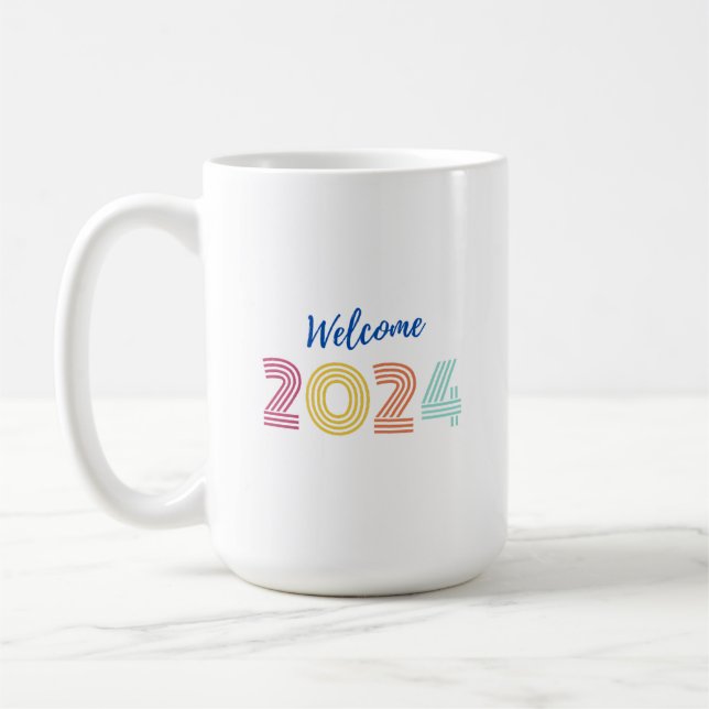 Welcome New Year 2024  Coffee Mug (Left)