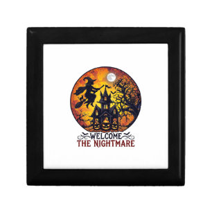 Welcome Nightmare Halloween Haunted House Flying W Gift Box
