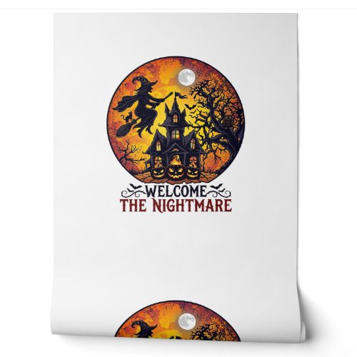 Welcome Nightmare Halloween Haunted House Flying W Wallpaper