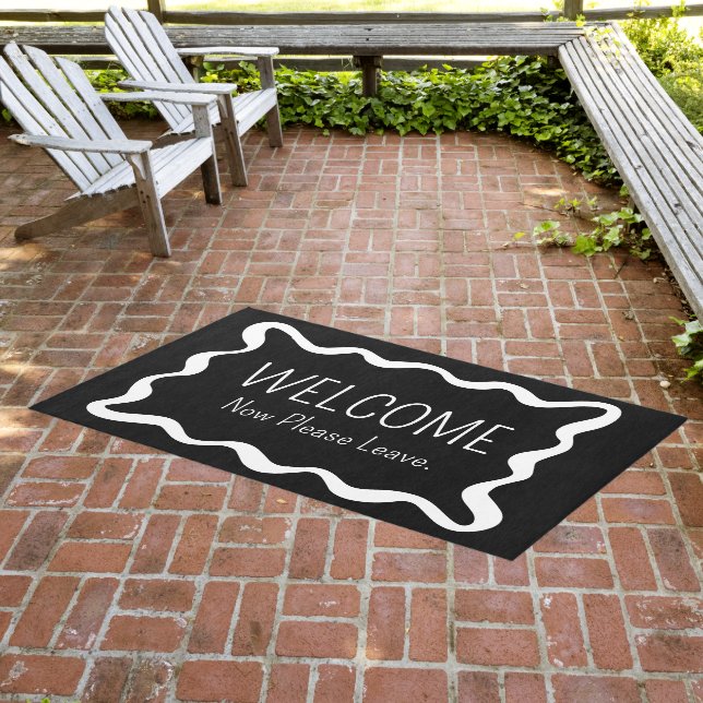 Welcome Now Please Leave Funny Introvert Outdoor Rug (Insitu (Outdoor 3))