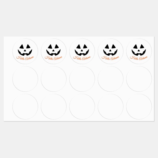 Welcome October Labels (Sheet)
