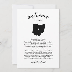Welcome Ohio Wedding Letter & Itinerary