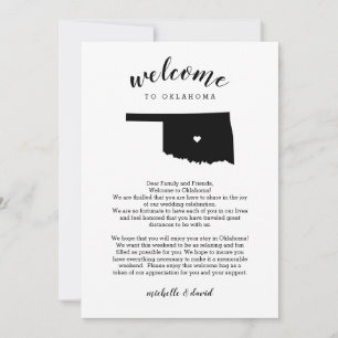 Welcome Oklahoma Wedding Letter & Itinerary