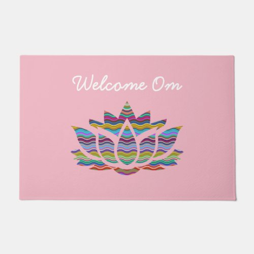 Welcome Om Pink Welcome Mat