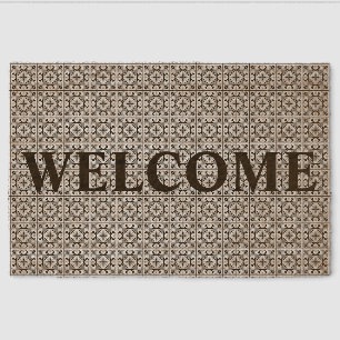 Welcome on Tiles Fiber Doormat