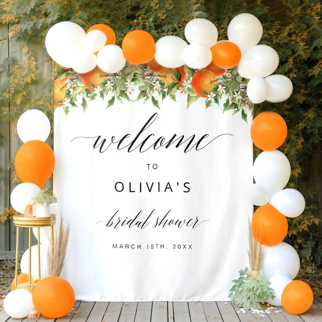Welcome Oranges Bridal Shower Backdrop (Creator Uploaded)