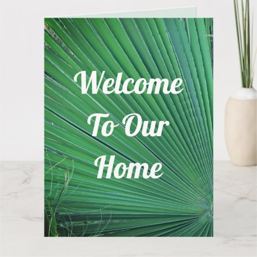 Welcome Our Home Beach House Tropical Palm Guest Card