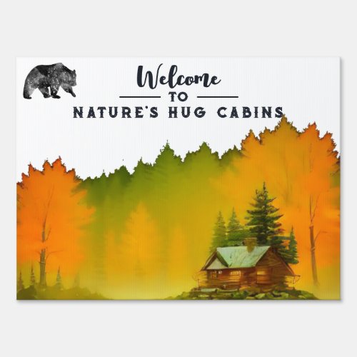  Welcome Outdoor Lawn Sign Fall Colors  AP49 