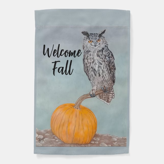 Welcome Owl Garden Flag (Front)