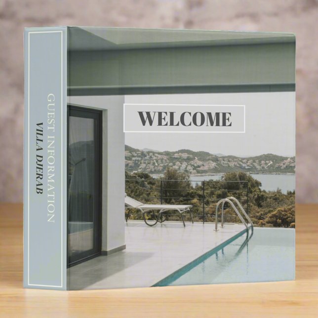 Welcome Pack Guest Information Vacation  3 Ring Binder (Creator Uploaded)
