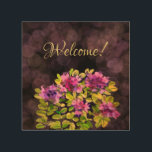 Welcome! painted wit watercolors  wood wall art<br><div class="desc">Thyme flowers,  painted with watercolors,  Welcome to my home or my party!</div>