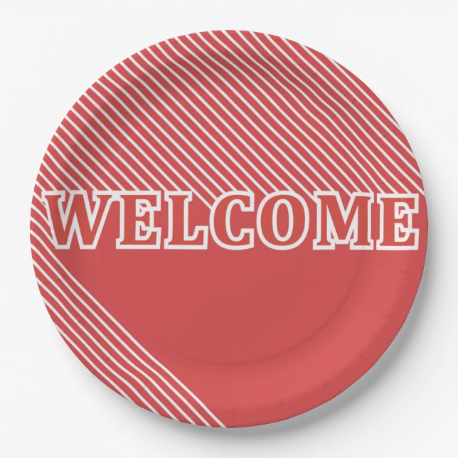Welcome Paper Plates (Front)