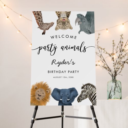 Welcome Party Animals Safari Boy Birthday Party