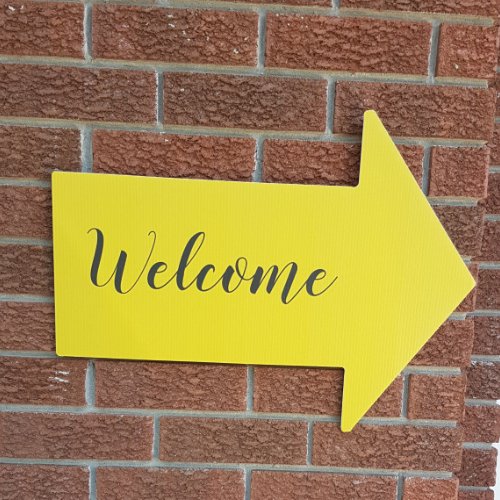Welcome Party Arrow Sign