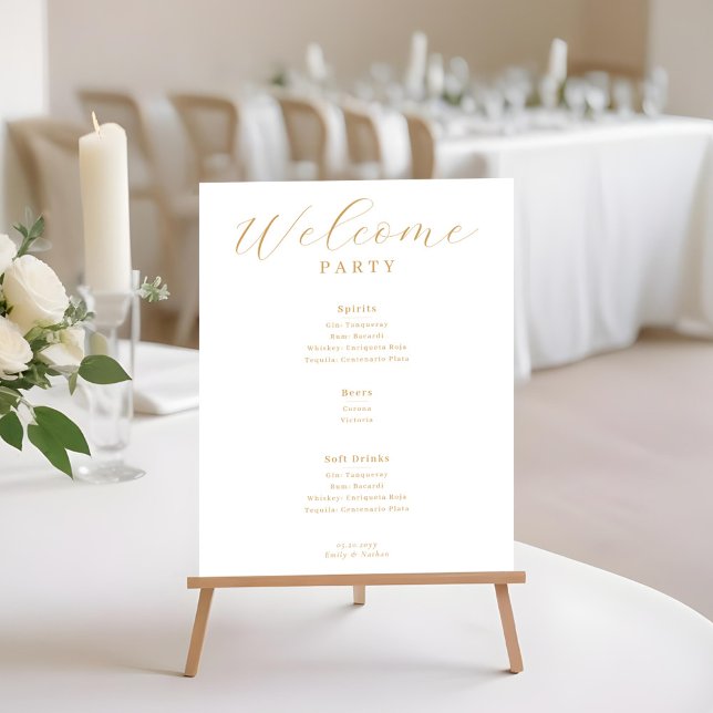 Welcome Party Drink Menu Poster (Welcome Party Drink Menu Poster)