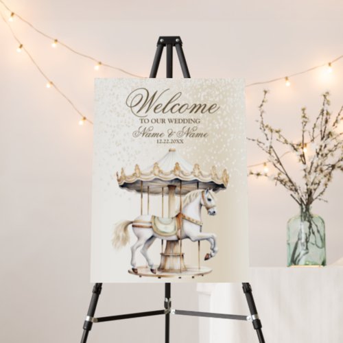 Welcome Party Merry Go Round Circus Carnival Foam Board