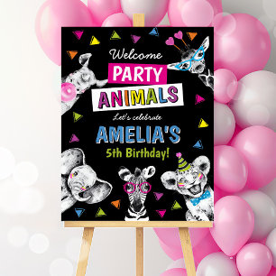 Welcome Party Safari Animals Birthday Welcome Sign