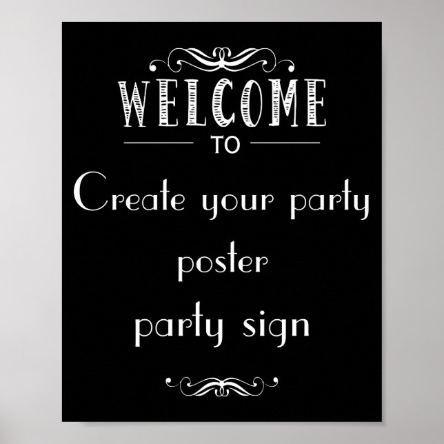 Welcome Party sign (Front)