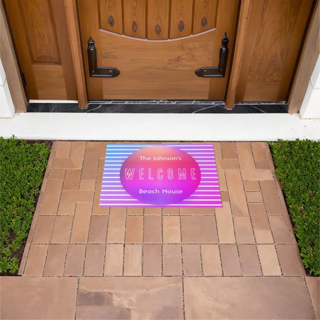 Welcome Personalized Beach House Doormat (Outdoor)