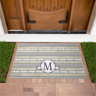 Welcome Personalized Monogram Vintage Floral Doormat