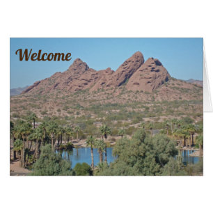Welcome Phoenix Arizona Red Rock Photo House Guest Cards