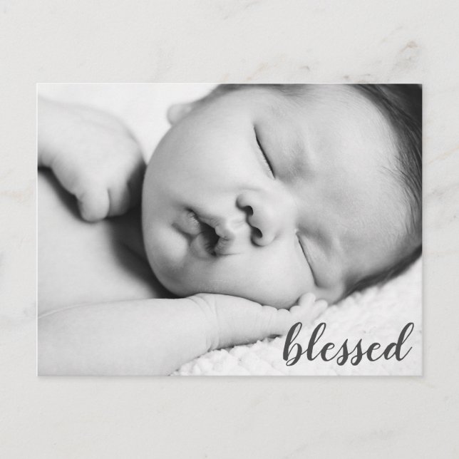 Welcome photo newborn baby arrival template (Front)