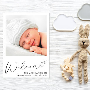 Welcome Photos Birth Announcement