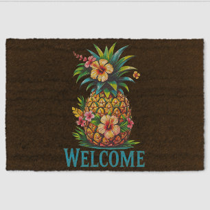 Welcome Pineapple Collection Coir Mat