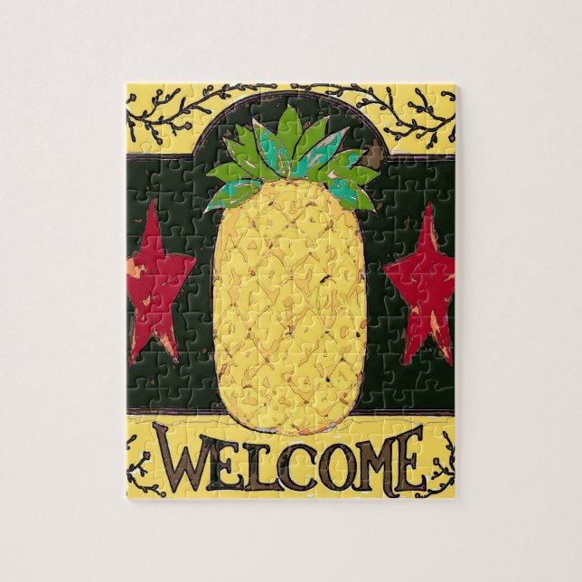 Welcome Pineapple Jigsaw Puzzle (Vertical)