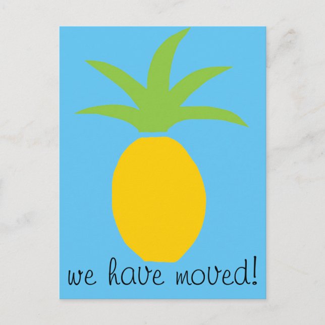Welcome Pineapple Moving Postcards for New Home (Front)