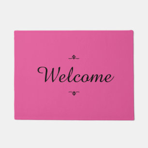 "Welcome" Pink Doormat