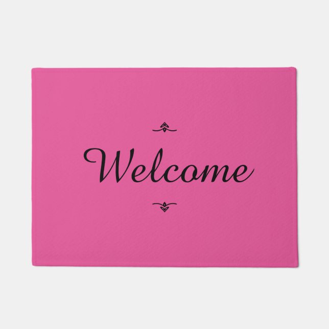 "Welcome" Pink Doormat (Front)