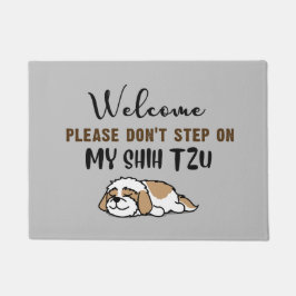 Welcome please don't step on my Shih Tzu Doormat