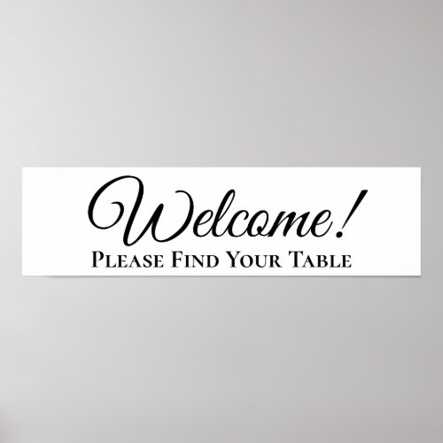 Welcome Please Find Your Table Seating Header Poster