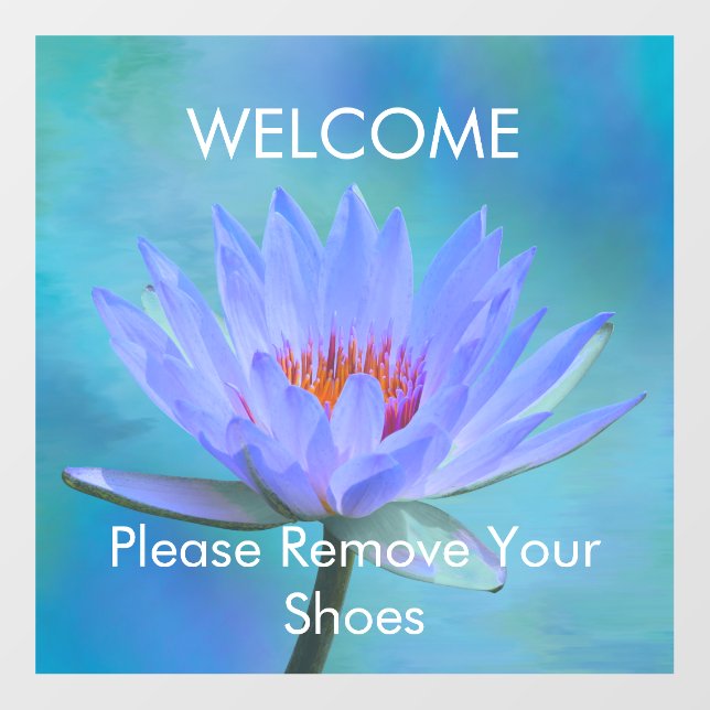 Welcome Please Remove Your Shoes Floor Decal  (Front)