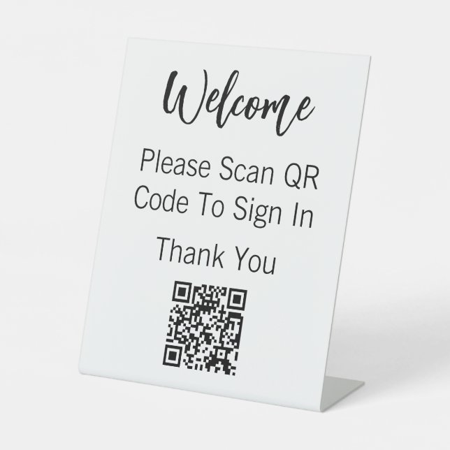 Welcome Please Scan QR Code To Sign In Template (Front)
